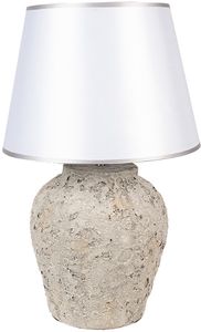 Clayre & Eef Tischlampe Ø 35x59 cm Grau Terrakotta