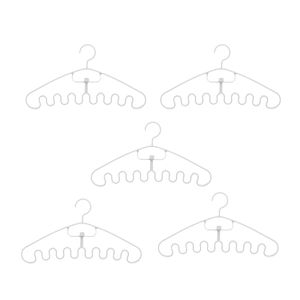 5pcs Copper Kleiderbügelwellen Multi-Port-Stütze Leichte Mehrzweck-Kante Kleiderbügel Haushaltsvorräte-Weiß