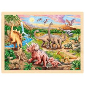 Einlegepuzzle Dinosaurierwand Einlegepuzzle Dinosaurierwanderung