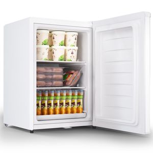 Stillstern Mini Gefrierschrank (42L) -18°C, Eiswürfelschale, Schloss, Türanschlag wechselbar, 4-Sterne Tiefkühlschrank für Camping/Büro Gefriertruhe Klein Gefrierschrank Klein Tiefkühltruhe