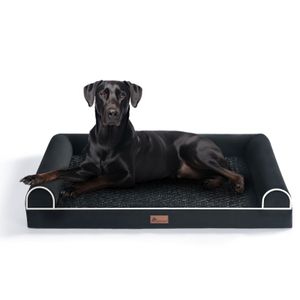 Doggyhut® Orthopädisches Hundebett Ergonomisches Hundesofa Hundecouch mit Noppenschaumstoff Memory Matratze für Größen aller Rassen, waschbar rutschfest