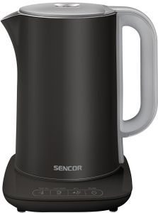 SENCOR SWK 1592BK Dvoustěnná rychlovarná konvice s regulací teploty, vestavěný přehledný LED displej, objem 1,5 l, 2 150 W, udržování zvolené teploty vody