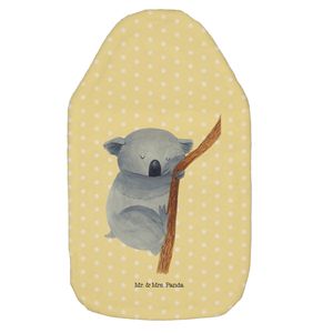 Mr. & Mrs. Panda Wärmflasche Koalabär - Gelb Pastell - Geschenk, lustige Sprüche, Kinderwärmflasche, Wärmflaschenbezug, Körnerkissen, Wärmekissen, Traum, Tiere, Traumland