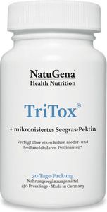 NatuGena TriTox® | 450 granulí | řasa chlorella s mikronizovaným pektinem z mořských řas | vyrobeno v Německu | veganské produkty