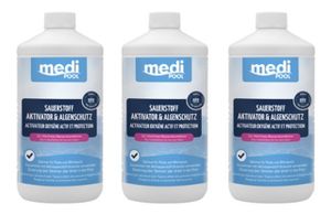 SET: 3 x Sauerstoff Aktivator und Algenschutz 1 L mediPOOL
