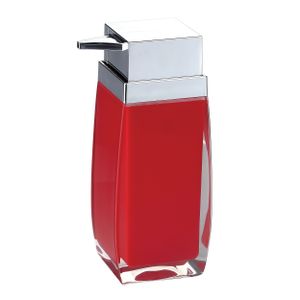 MSV Seifenspender "Anzio" Flüssigseifen-Spender, Fassungsvermögen 6 x 5 x 15,5 cm - Rot