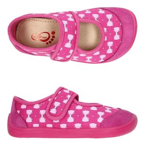 Mädchen sneaker 3F 3BE2/3 bar3foot super flexi rosa barefoot, klettverschluss