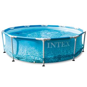 Intex 28208 Beachside Metal Frame runder oberirdischer Pool 305x76cm