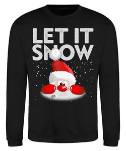 Let it snow Pullover Sweatshirt, Schwarz, XL, Vorne