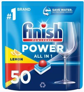 Finish Power All in 1 tabletki do zmywarki kostki Lemon cytrynowe 50 szt