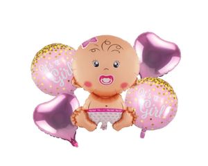 XXL Babyparty Folienballon Set Mädchen "It's a Girl" Helium Baby Luftballons, Rosa