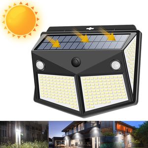 4er Solarleuchte 48LED Solar Lampe mit Bewegungsmelder Gartenlicht Wandleuchte