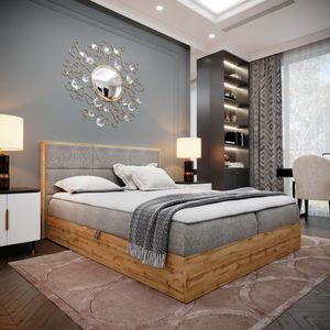 Boxspringbett Doppelbett LOFT 1 - Das perfekte Bett für Ihr Schlafzimmer. 180x200cm Bett mit Bonellmatratze, mit Bettkasten für Bettwäsche und Topper