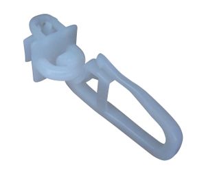 rewagi® 25x Klick-Fix Gleiter mit Faltenhaken – Weiß – Laufnut 4 mm