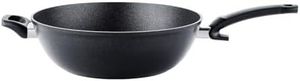 Fissler Adamant / Aluminium Wokpfanne beschichtet (26 cm – 3,8 L) große Asia Bratpfanne, antihaftend, kratzfest,  Germany - Induktion