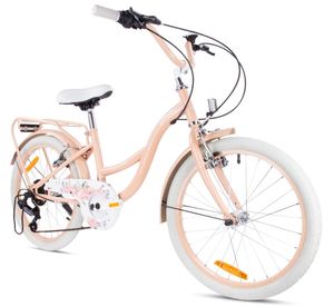 Mädchen fahrrad 20 Zoll mit SHIMANO 6-Gang Flower Bike aprikose Sun Baby