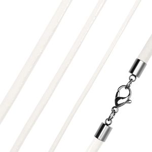 Lederkette Halskette Lederband Kette Echtleder Rindsleder Karabiner Edelstahl Kette für Anhänger  2 mm 60 mm