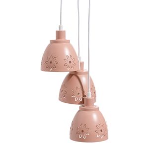 Deckenlampe 20 x 20 x 95 cm Rosa Metall