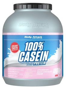Body Attack 100% Casein Protein 1800g Strawberry White Chocolate Cream