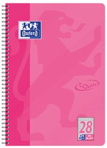 Oxford Collegeblock Touch A4+ liniert 80 Blatt rosa