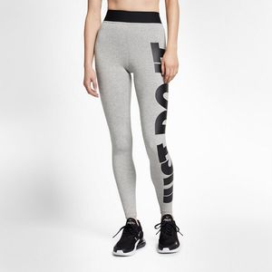 Nike Damen Trainings-Fitness-Leggings Tight Hose NIKE W NSW LEG-A-SEE grau, Größe:S