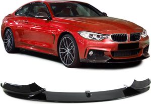 Sport Front Spoiler Lippe Stoßstange Schwarz Glanz passend für BMW 4er F32 Coupe