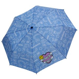 Smiley Kinderregenschirm Taschenschirm Mini Mädchen Spardose Hellblau