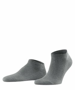 FALKE Herren Socken - Family Sneaker, Anti-Slip-System, Baumwollmischung, Uni Grau 39-42