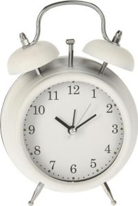 H&S Decoration | Analogwecker - Retro - Weiß - Kompakt - Lauter Alarm - Ideal für Nachttisch