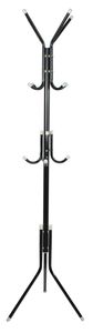 Garderobenständer Kleiderständer Metall  Schwarz / Weiß  170cm 12 Haken Garderobe 5342, Farbe:Schwarz/ black