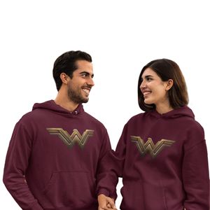 Wonder Woman - Kapuzenpullover für Damen PG1275 (XL) (Burgunder)