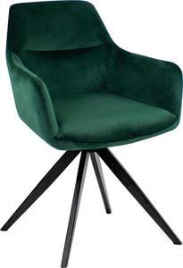 Kick Collection Esszimmerstühle Tom - Dunkelgrün - 80% samt, 20% 100% Metall - Erhältlich in vielen Farben