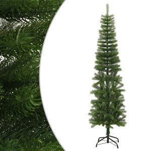 vidaXL Künstlicher Weihnachtsbaum mit Ständer Schlank 210 cm PE