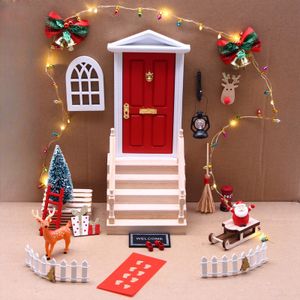 winterbeauy 26Stk Wichteltür Zubehör Weihnachten,Miniaturwichtel Zubehör Tür,Wichtel Zubehör Weihnachten,Weihnachtswichtel Tür Tabelle Stuhl