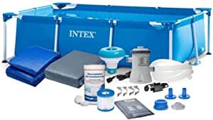 Intex 28272 300x200 cm 7in1 Rectangular PolBaby Pool Set mit Filterpumpe und Zubehör