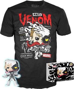 FUNKO POP! - MARVEL - Venom Anti Venom Eddie Brock #401 mit Tee Größe M Glow In The Dark