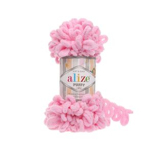 Alize Puffy PREMIUM Wolle Fingerstrick-Wolle, Schlaufenwolle, Chenille Garn, 100gr, 185 - Pink