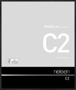 Nielsen Aluminium Bilderrahmen C2, 50x60 cm, Struktur Schwarz Matt
