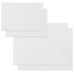 H&S Leinwand zum Bemalen 4 Stück - Blanko Leinwände für Acrylfarben und Aquarell - 4er Canvas Set - Weiße Baumwoll Leinwand auf Holzrahmen - Je 2 Rahmen in 20x30 & 30x40 cm