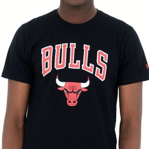 New Era - NBA Chicago Bulls Team Logo T-Shirt - black : S Farbe: Schwarz Größe: S