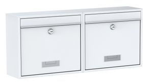 BASI - Briefkasten - SET - 2x BK 900 - Stahl Weiß - 2x2170-0662