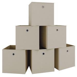 VCM sada 6 skladacích boxov skladacích boxov látkových boxov skladacích boxov policových boxov Boxas biely