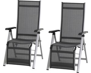 Gartenmöbelset Siena Garden 2 -Sitzer bestehend aus: 2 Stühle Metall silber
