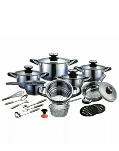 AMC Kochgeschirr-Set, 25-teilig, aus Edelstahl, Induktion, Antihaftbeschichtung AMC Kochgeschirr-Set, 25-teilig, aus Edelstahl, Induktion, Antihaftbeschichtung
