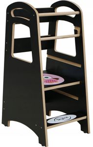 Skyline Steh und Lernturm Baby ab 1 Jahr Montessori Learning Tower Höhenverstellbar Tritthocker Kinder Indoor Möbel Kinderzimmer Trittschemel Kitchen