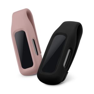 kwmobile Clip Halter kompatibel mit Fitbit Inspire 3 / Inspire 2 / Ace 3 - Silikon Fitnesstracker Halterung - ohne Tracker