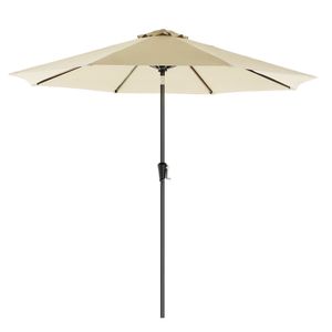 Sonnenschirm rechteckig Gartenschirm Schirm beige 150x200cm knickbar UV Schutz 