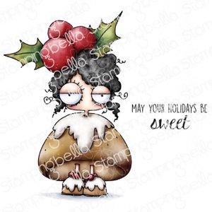 Stamping Bella, Rubber Stamp, MINI ODDBALL CHRISTMAS PUDDING