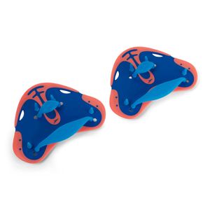 Speedo Biofuse Finger Paddle | Schwimmpaddles für das Techniktraining , Farbe:dunkelblau/orange