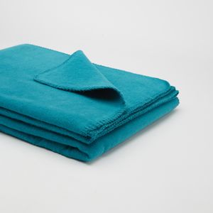 Flauschige Baumwolldecke - regional hergestellt Maße - 100 x 150 cm Farbe - petrol